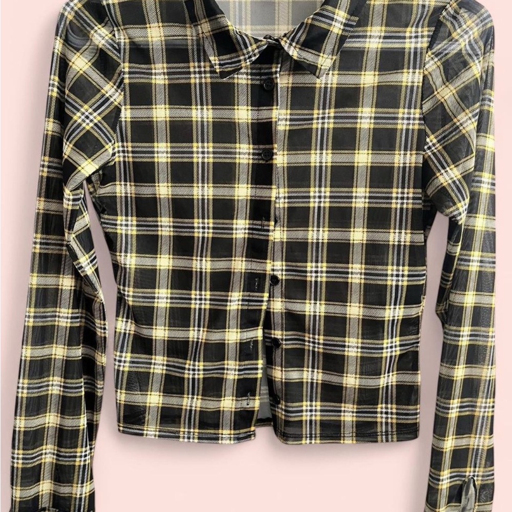 Black and Yellow Plaid Blazer with Slim Fit